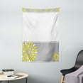 thumbnail image 1 of Grey and Yellow Tapestry, Modern Futuristic Border with Geometric Flower Frame, Wall Hanging for Bedroom Living Room Dorm Decor, 40W X 60L Inches, Pale Grey White and Marigold, by Ambesonne, 1 of 2