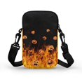 thumbnail image 2 of HELLHERO Halloween Jack-o'-lantern Double Zipper Women Crossbody Bag with Lightweight Polyester 4.33x1.97x7.09 for Women, 2 of 7