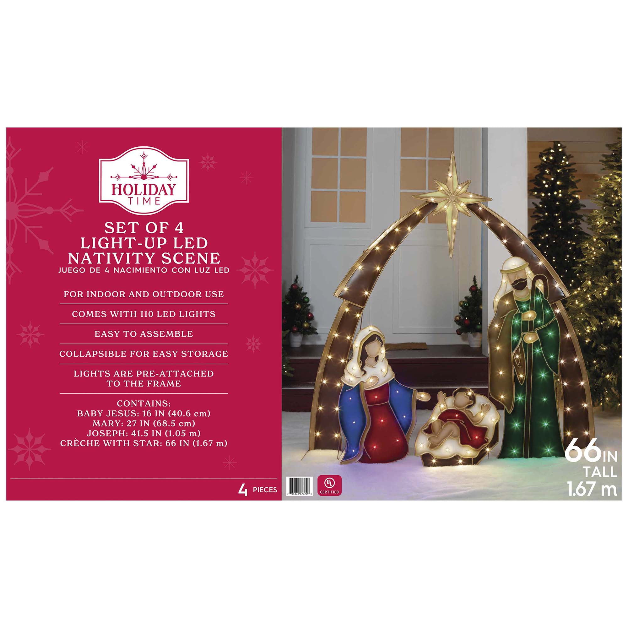 4 PIECE LIGHTED NATIVITY SCENEnnNew in store the Box