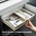 thumbnail image 2 of TFixol Desk Drawer Storage Organizer Self-Adhesive Tray Drawer Organizer Drawer Storage for School Kitchen Office Desk Supplies, 2 of 6