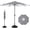 Black & White Stripe, variant on Abba Patio 9ft Outdoor Patio Umbrella w/ Push Button Tilt and Crank, 8 Ribs, Turquoise