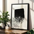thumbnail image 4 of Ink Work 008 - Painting Abstract Minimalist Modern Art Geometric Black and White Black Framed Wall Art Print 12 x 18 inches, 4 of 8