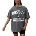 thumbnail image 3 of Women's Gameday Couture Grey Boston University Oversized Snow Wash T-Shirt, 3 of 5