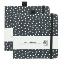 Uxcell 8.3x8.3" Square Watercolor Sketchbook, 2Pcs 20Sheet 300gsm/140lb Pen Holder, Green