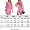 thumbnail image 2 of Vestido De Manga Farol Vestido fluido para mujer, jersey, vestido corto Vintage, cintura alta, ropa de trabajo diaria para mujer Ygjytge Rosa S para Mujer, 2 of 7
