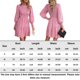 thumbnail image 2 of Vestido De Manga Farol Vestido fluido para mujer, jersey, vestido corto Vintage, cintura alta, ropa de trabajo diaria para mujer Ygjytge Rosa L para Mujer, 2 of 6