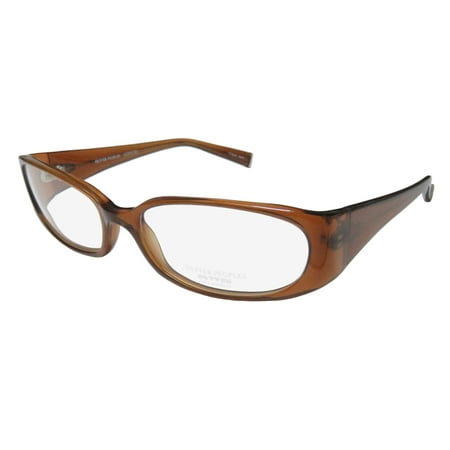 New Oliver Peoples Feline Womens/Ladies Designer Full-Rim Transparent Glitter Brown Brand Name Authentic Exclusive Frame Demo Lenses 55-17-127 Eyeglasses/Eyewear