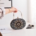 thumbnail image 1 of Bolso de noche con forma de girasol, bolso de mano para banquetes, bolso de noche, bolso con incrustaciones de diamantes, bolso de fiesta, 1 of 6