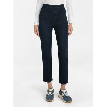 Time and Tru Women's High Rise Straight Leg Denim Jegging, 27.5" Inseam, Sizes XS-XXXL
