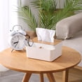 thumbnail image 5 of Soporte para caja de pañuelos de estilo minimalista para encimeras de tocador de baño Papel de regalo disponible Controles remotos Cubierta para caja de pañuelos Gafas Blocs de notas Oficina, 5 of 5