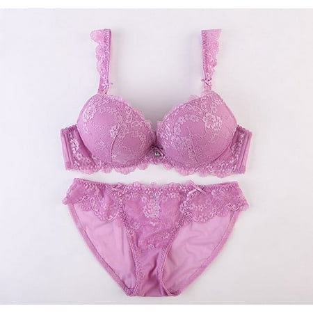 9168 Mold Cup Push up Bra Set Sexy Lace Lingerie Women