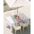 thumbnail image 3 of 54x80 Inch Outdoor Tablecloth with Umbrella Hole Zipper Rectangle St. Patrick's Day Rectangular Tablecloths Outside Waterproof Pink Pig Modern Art Patio Table Cloth Cover for Picnic Party, 3 of 8
