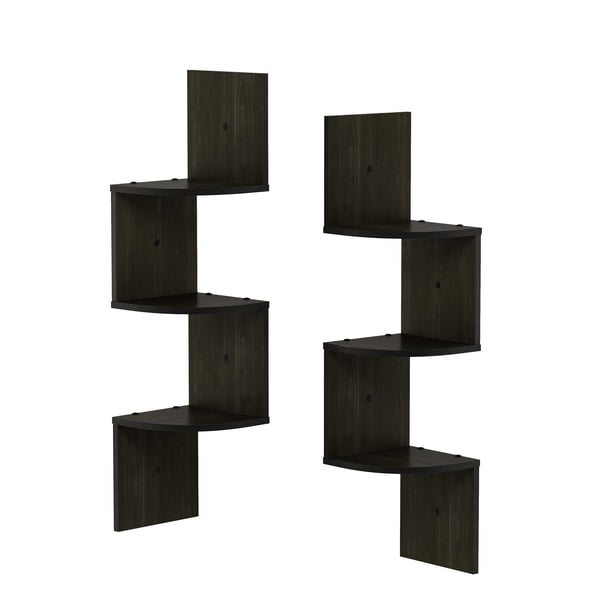 Estante de esquina flotante Furinno Rossi de 3 niveles para montaje en pared, juego de 2 Furinno Ver descripción