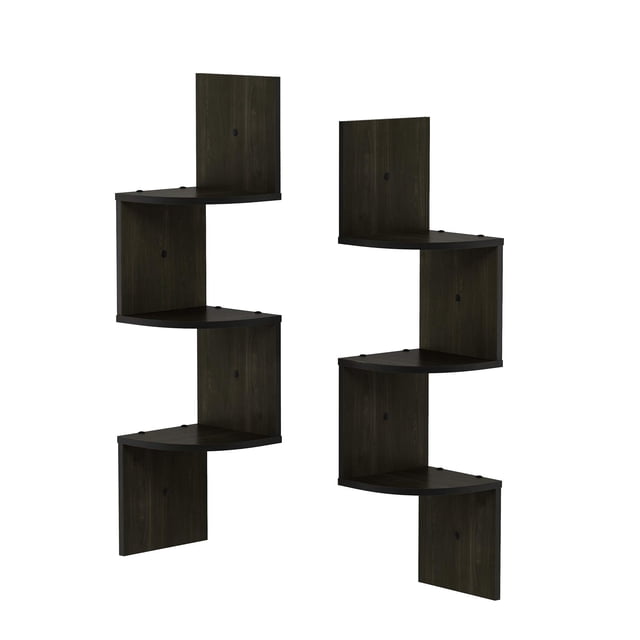 Estante de esquina flotante Furinno Rossi de 3 niveles para montaje en pared, juego de 2 Furinno Ver descripción
