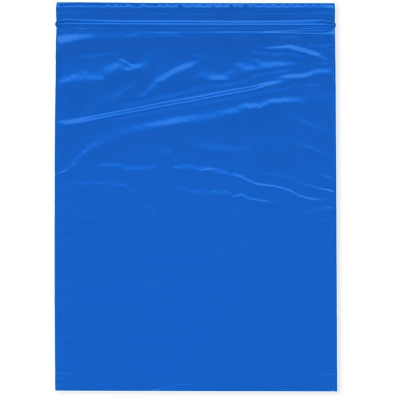 Plymor 8" x 10" (Pack of 100), Blue 2 Mil Zipper Reclosable Plastic Bags