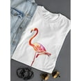thumbnail image 3 of Watercolor Tropical Flamingo T-Shirt Women -Image by Shutterstock, Female Medium, 3 of 4