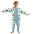 thumbnail image 7 of FORMRS Niños Bathrobe Unisex Hooded Robe Soft Plush Pajamas Sleepwear, Size 2-3T, Green Strawberry, 7 of 7