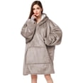 thumbnail image 1 of Sudadera Cobija Bluelander con Capucha, Manta Térmica, Unitalla, Gris Claro, 1 of 4