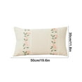 thumbnail image 3 of Btomtd 19.6x11.8 in Floral Embroidered Pillow Cover Rose Pattern Decorative Pillowcase for Sofa Beds Head Cushion Cover Pillow Case, F, 3 of 6