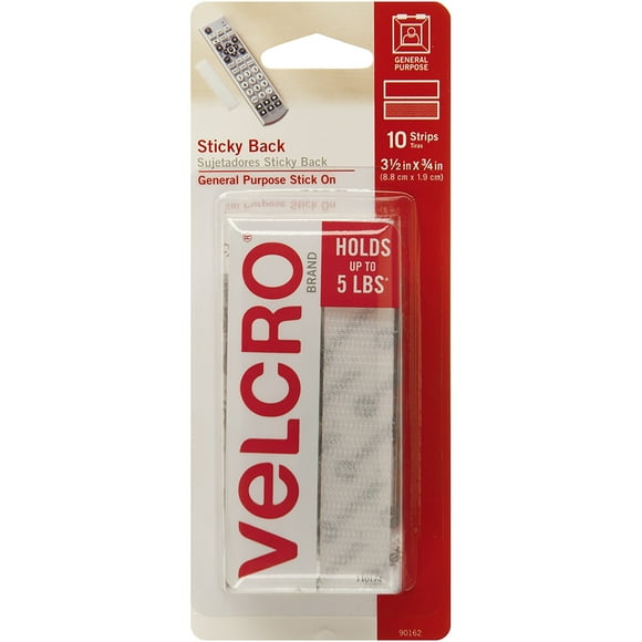 VELCRO Marque 90162 Fournitures d'Artisanat, 10Pk, Bandes 10 Unités