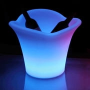 Modern Home LED Glowing Ice Bucket w/Infrared Remote Control