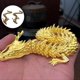 thumbnail image 3 of 2PCS Gold Dragon with Movable Joints, Chinese Zodiac Dragon, 3 of 5