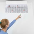 thumbnail image 4 of TIMIFIS Lace Curtains, Home Decor Air Conditioning Wind Curtain Multi Functional Wall Mounted Semi Curtain Lace Dirt Cover, 4 of 6