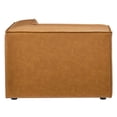 thumbnail image 3 of Maklaine 40.5" Faux Leather Sectional Sofa Corner Chair in Tan, 3 of 9