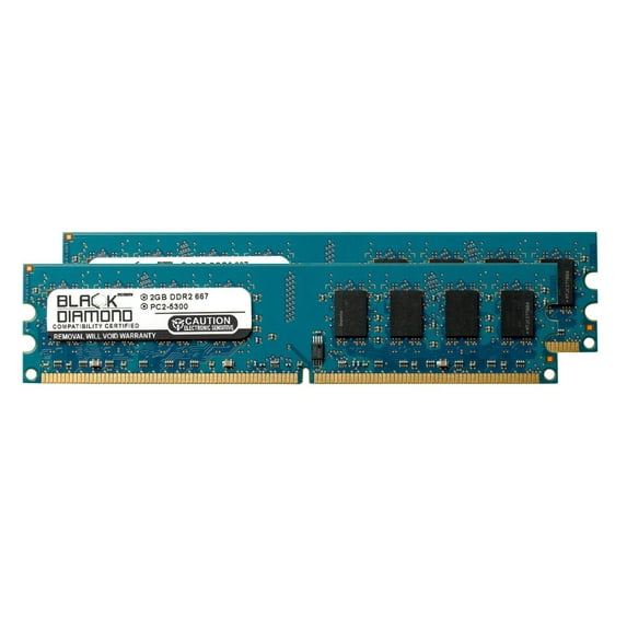 4GB 2X2GB RAM Memory for Acer Veriton M460-UD2180C DDR2 DIMM 240pin PC2-5300 667MHz Black Diamond Memory Module Upgrade