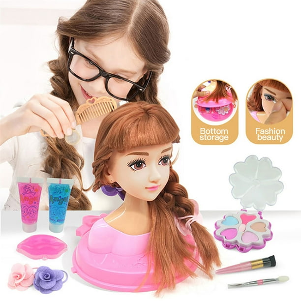  Barbie Fashionistas 8-Inch Styling Head, Brown Hair, 20 Pieces  Include Styling Accessories, Kids Toys for Ages 3 Up by Just Play : Toys &  Games