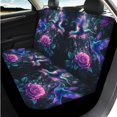 thumbnail image 3 of Uorisanigo Hummingbird Flowers 14 Pieces Automobile Seat Cover Sets and Steering Wheel Cover Comfortable Car Headrest Cover Center Console Cover Cars Seat Belt Pad Cover Fit for Car,Suv, 3 of 5