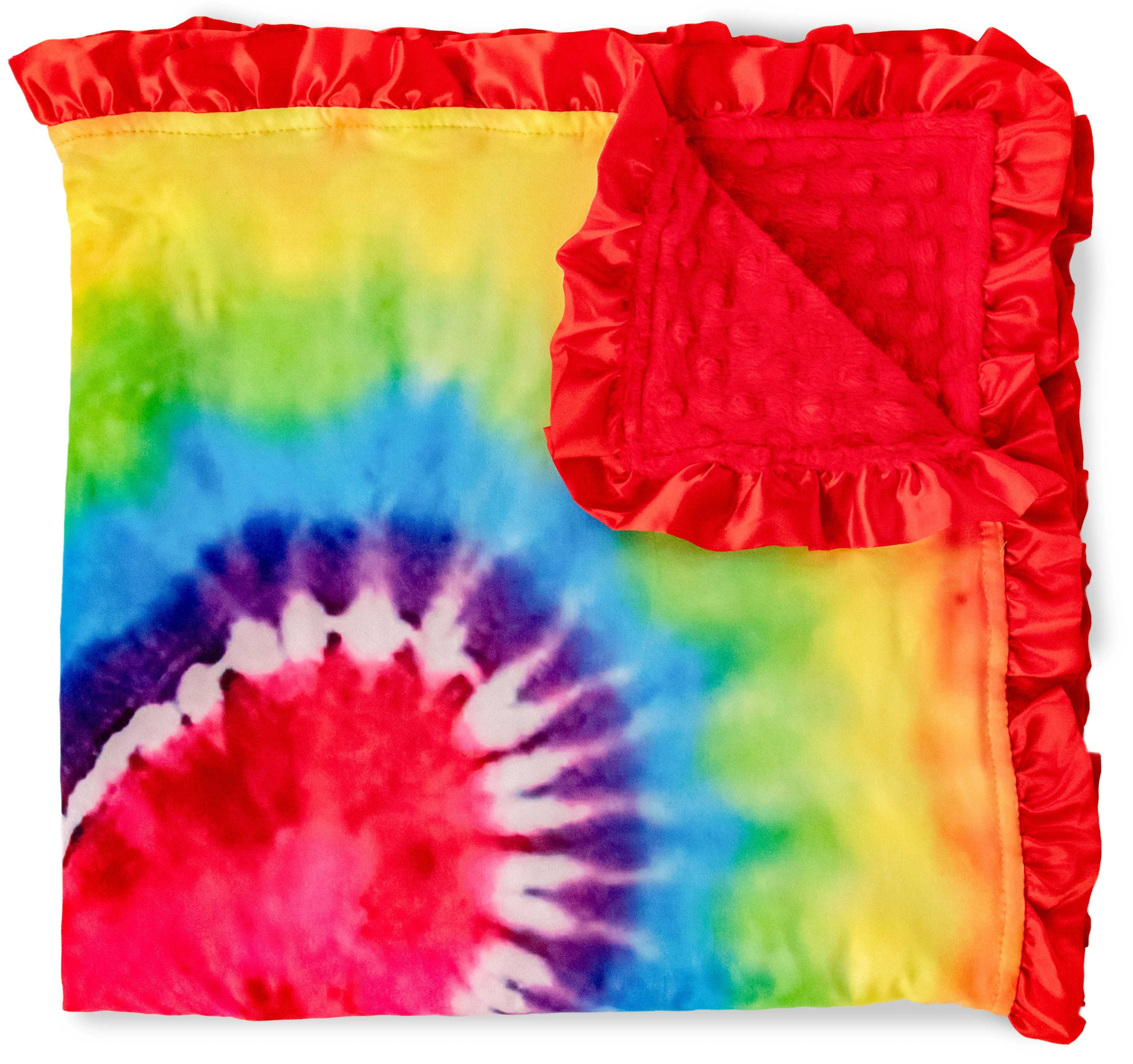 Top Tots Standard Fleece Baby Blanket for Infant Boys and Girls, Tie