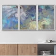 thumbnail image 2 of wall26 Framed Canvas Print Wall Art Set Blue, Teal &amp; Yellow Paint Stroke Display Abstract Shapes Illustrations Modern Art Bohemian Multicolor for Living Room, Bedroom, Office - 16"x24"x, 2 of 5