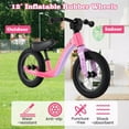 thumbnail image 4 of Harmijoy 12 Inch Toddler Balance Bike, No Pedal Training Bicycle w/ Adjustable Seat Height & Magnesium Alloy Frame, Indoor Outdoor Kids Push Bike w/ Inflatable Rubber Tires, 4 of 8