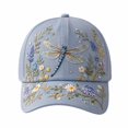 thumbnail image 2 of Garden Hats for Women Embroidered Vintage Baseball Cap, Floral Breathable Adjustable Sun Hat, Dad Cap, 2 of 7