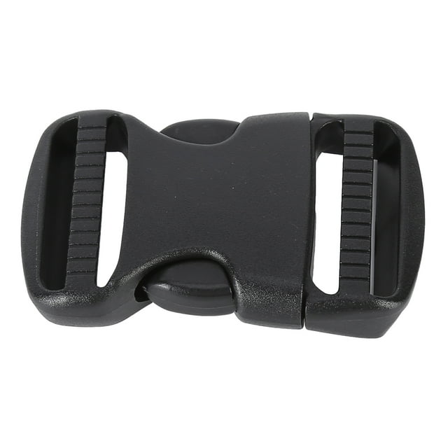 Black Plastic Dual Adjustable Strap Buckles, Quick Release Buckle, 5Pcs, Replacement for Backpack, DIY Craft