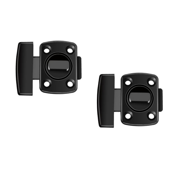 Masteelf 2pcs Sliding Door Slide Lock Zinc Alloy Vintage Slide Lock Heavy Duty Door Lock for Gate Black