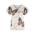 thumbnail image 5 of Camiseta de manga corta con estampado de mariposa sexy informal para mujer Pompotops hkajfhjk462341, 5 of 5