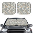 thumbnail image 2 of Fotbe White Popcorn Juego de 2 Piezas de Parasoles para Parabrisas | Bloqueador Solar para Auto | Accesorios Plegables para Protección Solar Interior-Large, 2 of 6