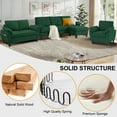 thumbnail image 6 of Pingliang Home Living Room Furniture Set,Sectional Sofa Couch with Storage Ottoman and Accent Chair and Loveseat,L Shaped Couch Modern Linen Sofa 6 Seater Set with Side Storage Pockets, 6 of 7