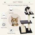 thumbnail image 4 of PawHut 28" Cat Tree Climbing Tower with Sisal Scratching Post, Grey, 4 of 10