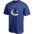 thumbnail image 2 of Men's Fanatics Elias Pettersson Blue Vancouver Canucks Team Authentic Stack Name & Number T-Shirt, 2 of 3