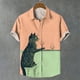 thumbnail image 5 of Camisa de verano para hombre, con estampado gráfico de animales, camisetas de gato, ropa informal de manga corta, ropa de calle de moda para hombre, blusa divertida de gran tamaño, 5 of 5