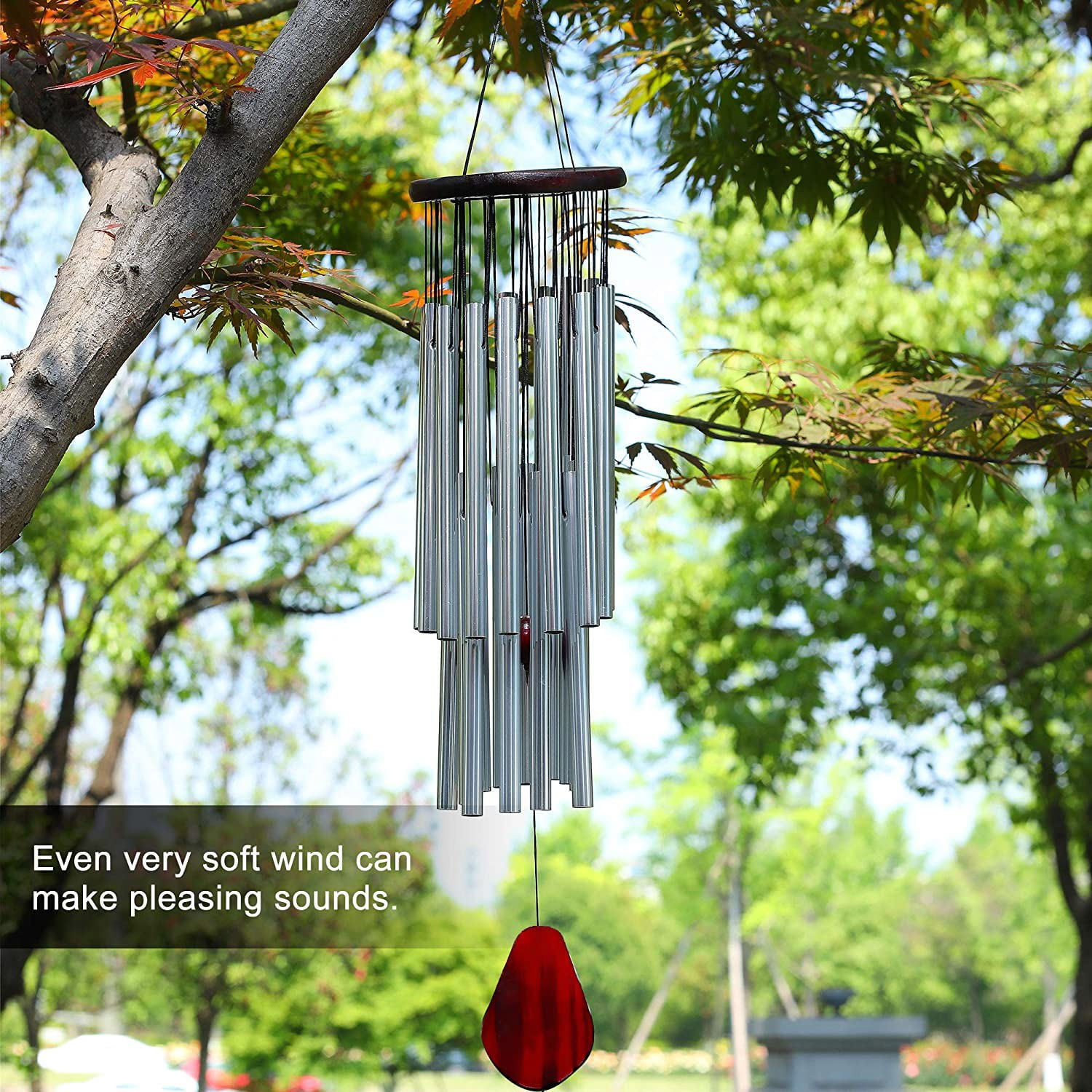 Wind Chimes Large Deep Tone 31 Inches Outdoor Memorial Wind Chimes with 27 Tubes