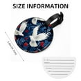 thumbnail image 5 of Peace Dove 2Pcs PU Leather Round Luggage Tags with Privacy Cover and Name ID Tag for Suitcase, Handbags, Backpacks, School Bags, 5 of 6