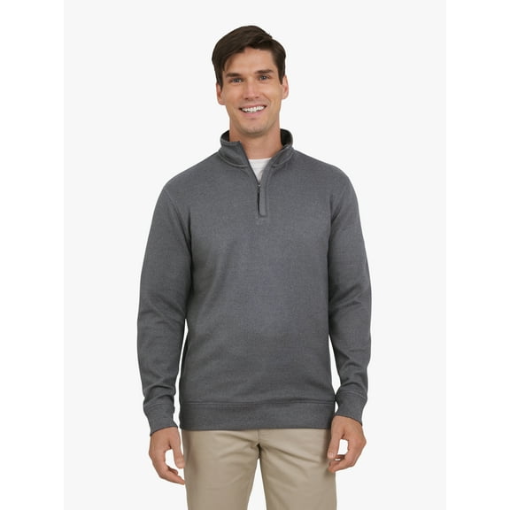 Chaps Men's & Big Men's Mini Ottoman Quarter Zip Sweater, Sizes S-3XL
