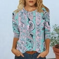 thumbnail image 2 of Womens Blouses Fall 2025 Plus Size Tops Dressy 3Xl Funny 3/4 Sleeve Shirts Plus Size Blouses Dressy Casual, 2 of 6