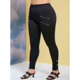 thumbnail image 1 of Pantalones Talla Extra Botones Chinos Rosegal  Pantalones de talla grande, 1 of 5