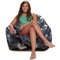 Posh Creations Structured Comfy Bean Bag Chair, Malibu Lounge, Nylon