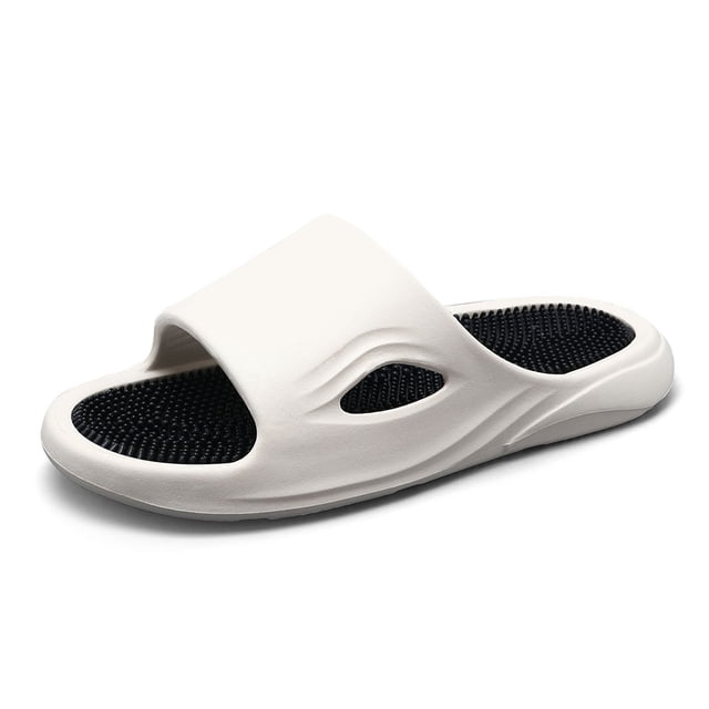 Zapatillas Massaje de acupresión de baño para hombres para al aire libre (42-43) blanco